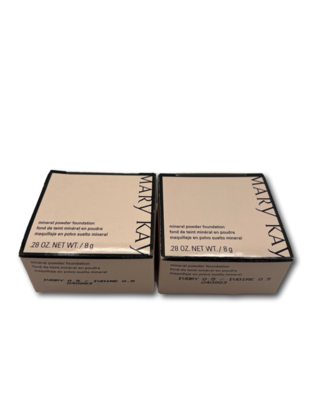 Mary Kay Mineral Powder Foundation Ivory 0.5 040983 Lot of 2 New Makeup .28oz 8g
